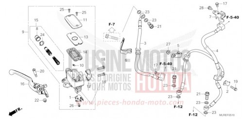 HAUPTBREMSZYLINDER, VORNE ZYLINDER CB500FAR de 2024